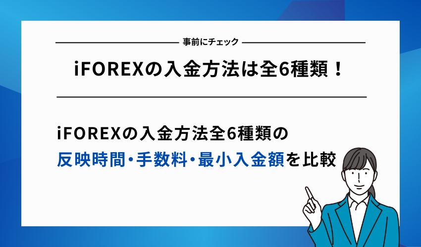 iFOREXの入金方法は全6種類！反映時間・手数料を比較