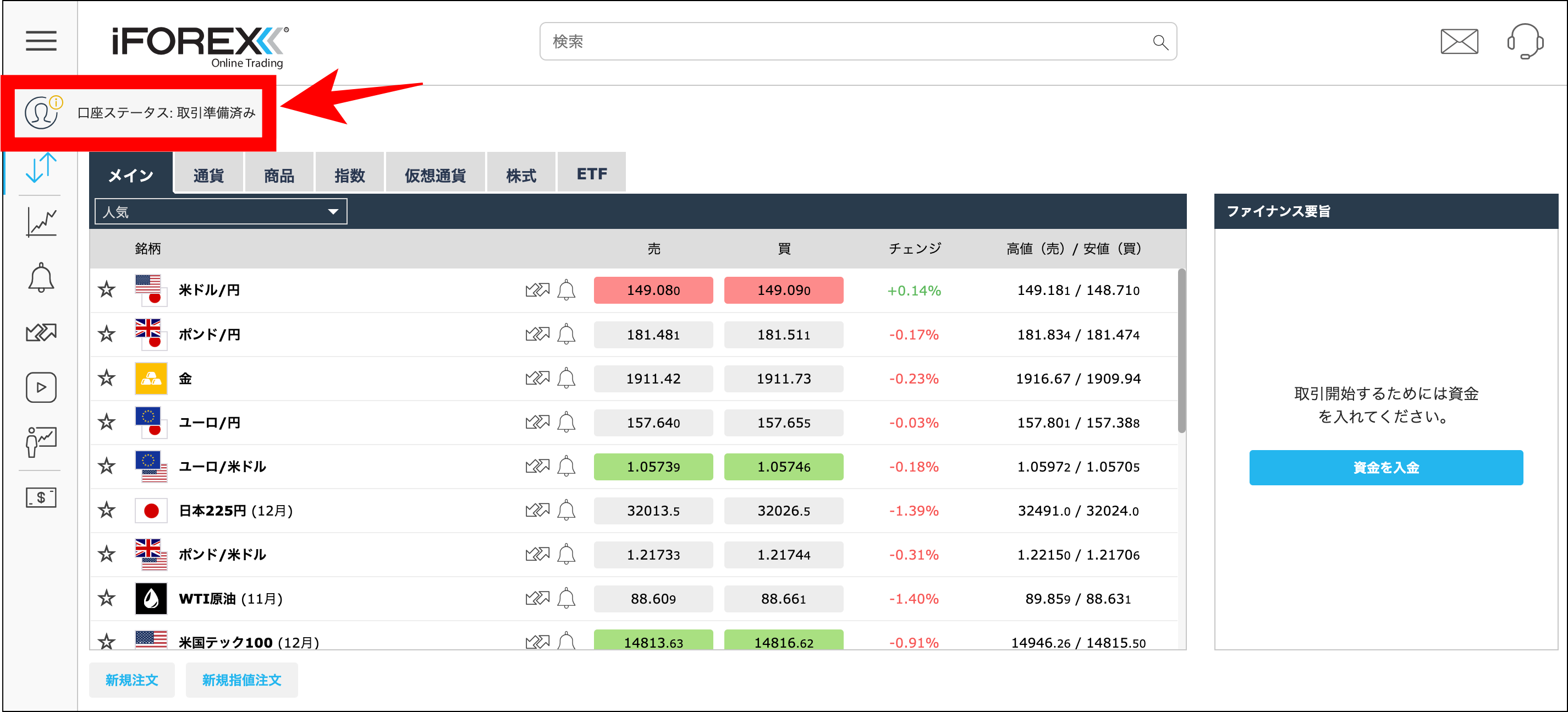 iFOREXのクレジットカード入金【概要・手順】