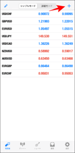 FXGTのMT4/MT5アプリの使い方【通貨ペア選択】