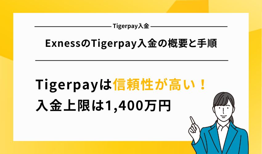 ExnessのTigerpay入金の概要と手順
