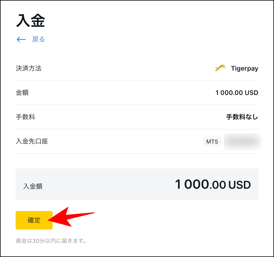 ExnessのTigerpay入金の概要と手順