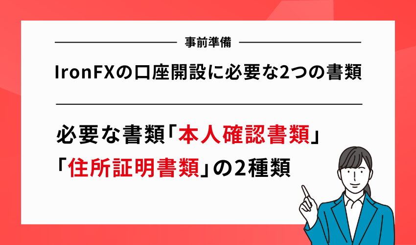 IronFXの口座開設に必要な2つの書類