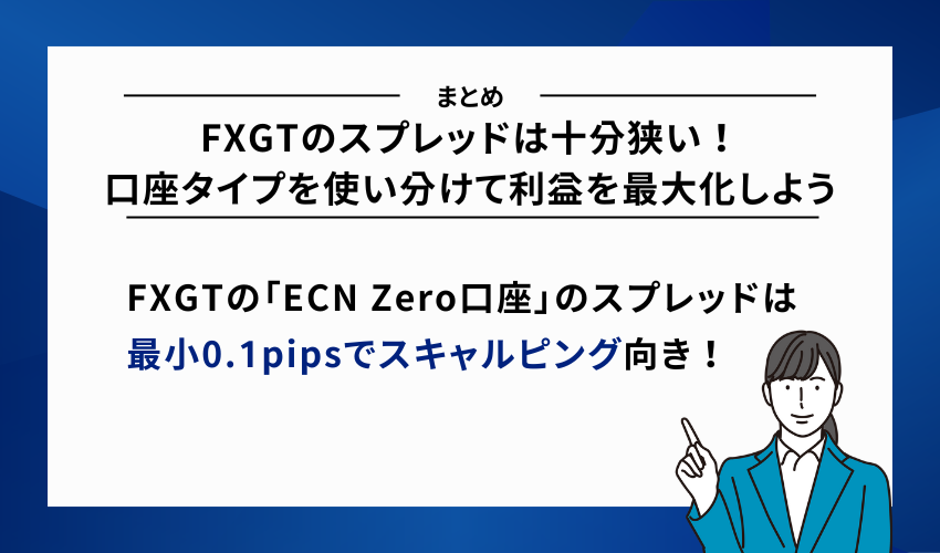 FXGTのスプレッドは十分狭い！口座タイプを使い分けて利益を最大化しよう