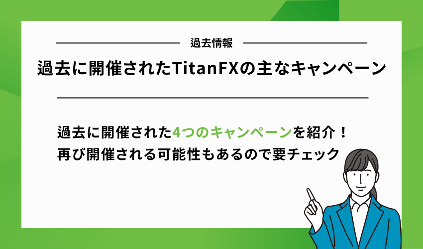 過去に開催されたTitanFXの主なキャンペーン